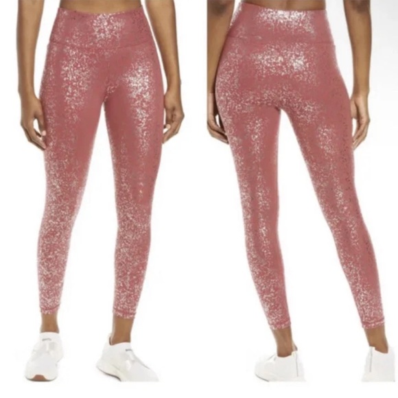 Sweaty Betty Pants - SWEATY BETTY All Day Foil 7/8 Maeve Silver Leggings M